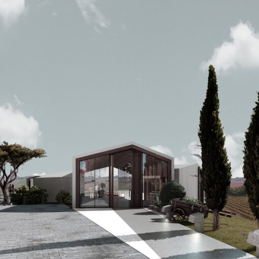 Render of the winery „Monte d'Orio“