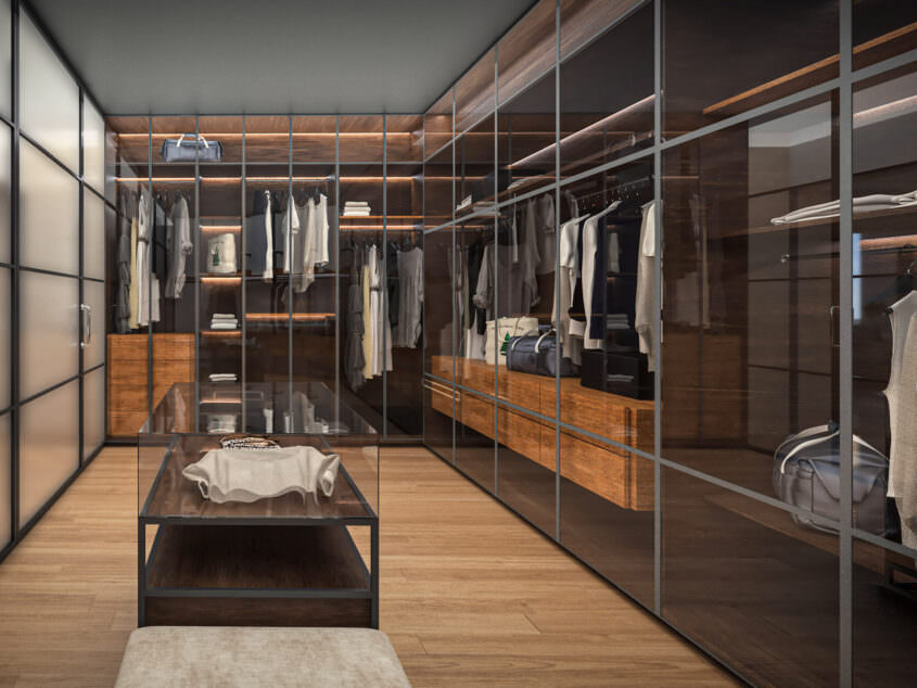 Interior view of walk-in-closet