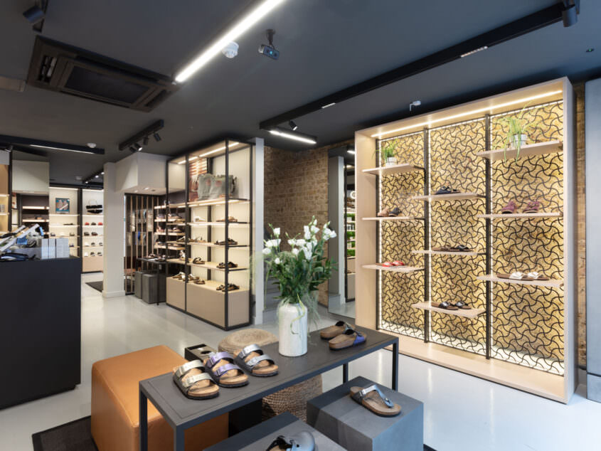 Interior view on shoe wall in BS Carnaby