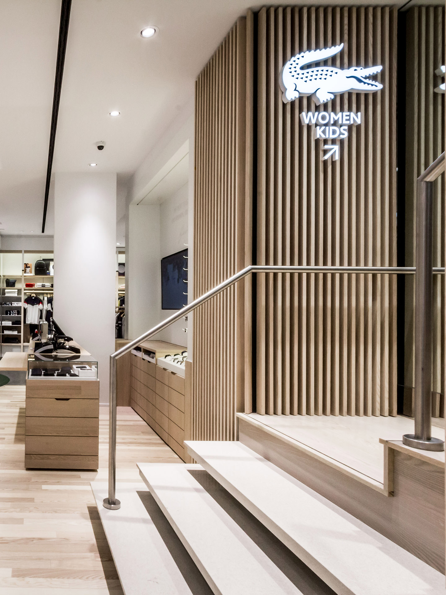 Interior view of the Lacoste Store in Zurich