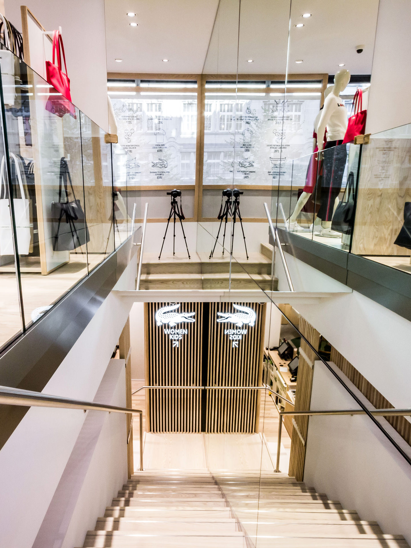 Interior view of the Lacoste Store in Zurich